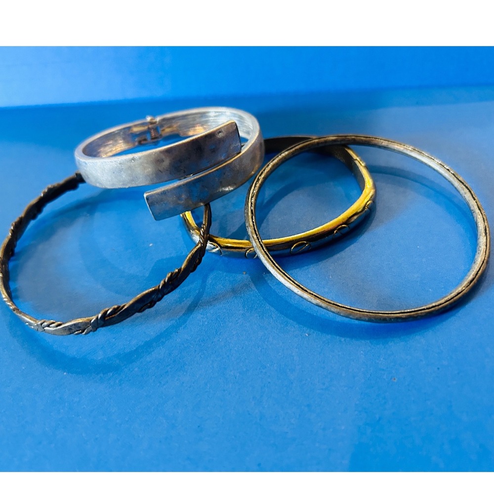 Unbranded Bangle Bracelet Set Women OS Mixed Metal Good Boho Stackable 4pc